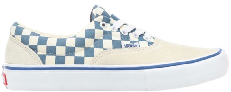 vans era checkerboard blue