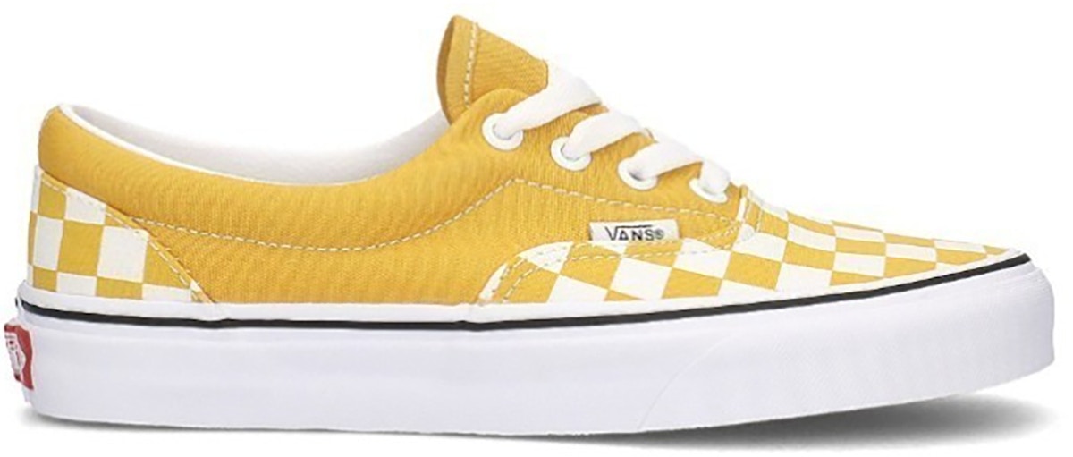 Yellow and black checkerboard vans Clearance