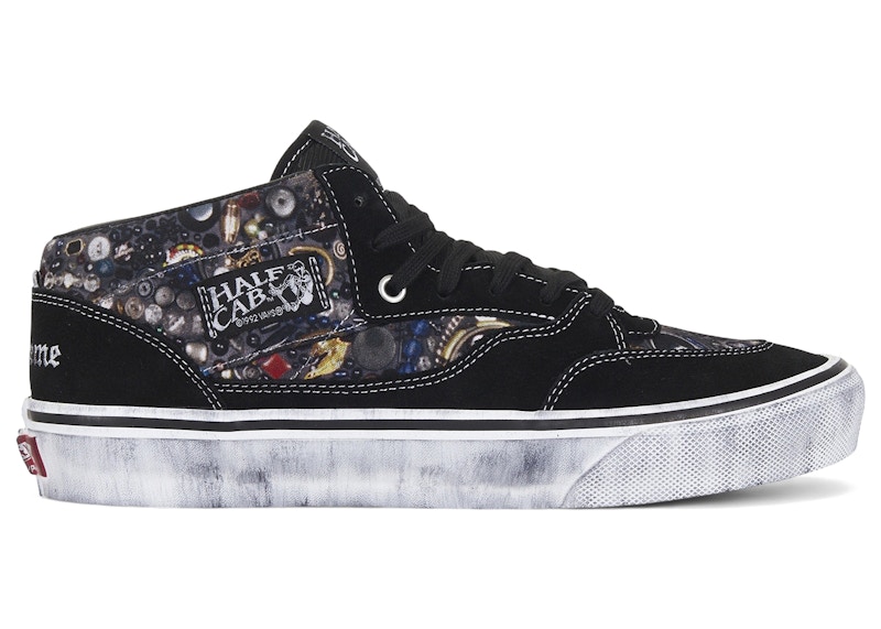 Men's Vans Half Cab Supreme x Mike Kelley Sneakers in Black/White