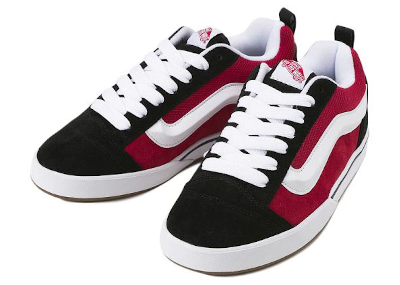 red black and white velcro vans - Main Image