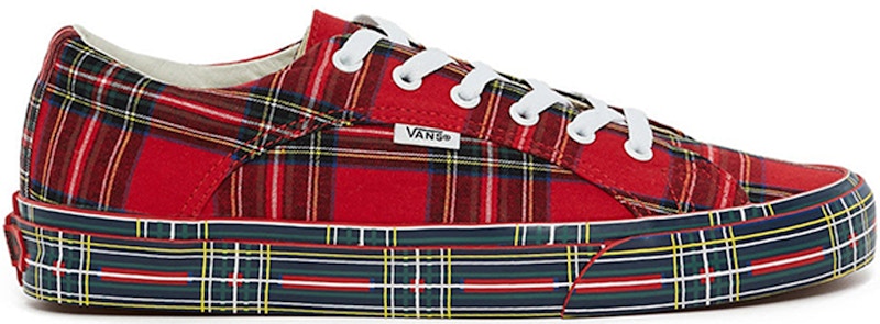 red plaid vans shoes