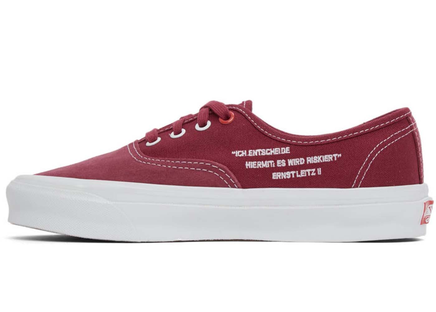 Vans OG Authentic LX Ray Barbee Leica Red Men's - VN0A4BV991Y - US