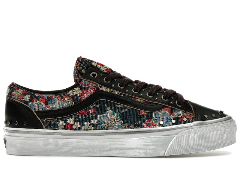 Vans OTW Old Skool 36 Vibram Nieten mit Blumenmuster, Schwarz