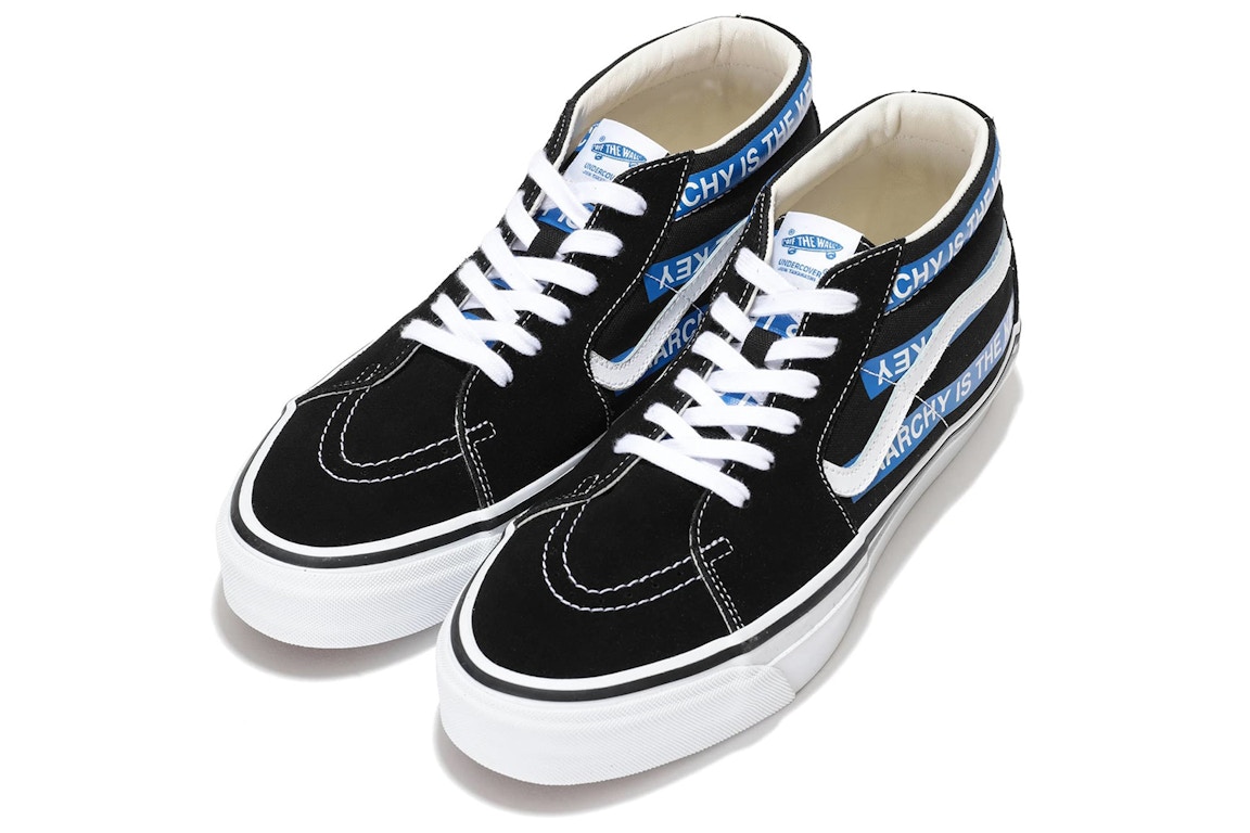 Click to view more detailed imagery on our partner's website Pre-owned Vans Otw Sk8-mid 83 Premium Undercover Anarchy Is The Key Blue In Black/blue