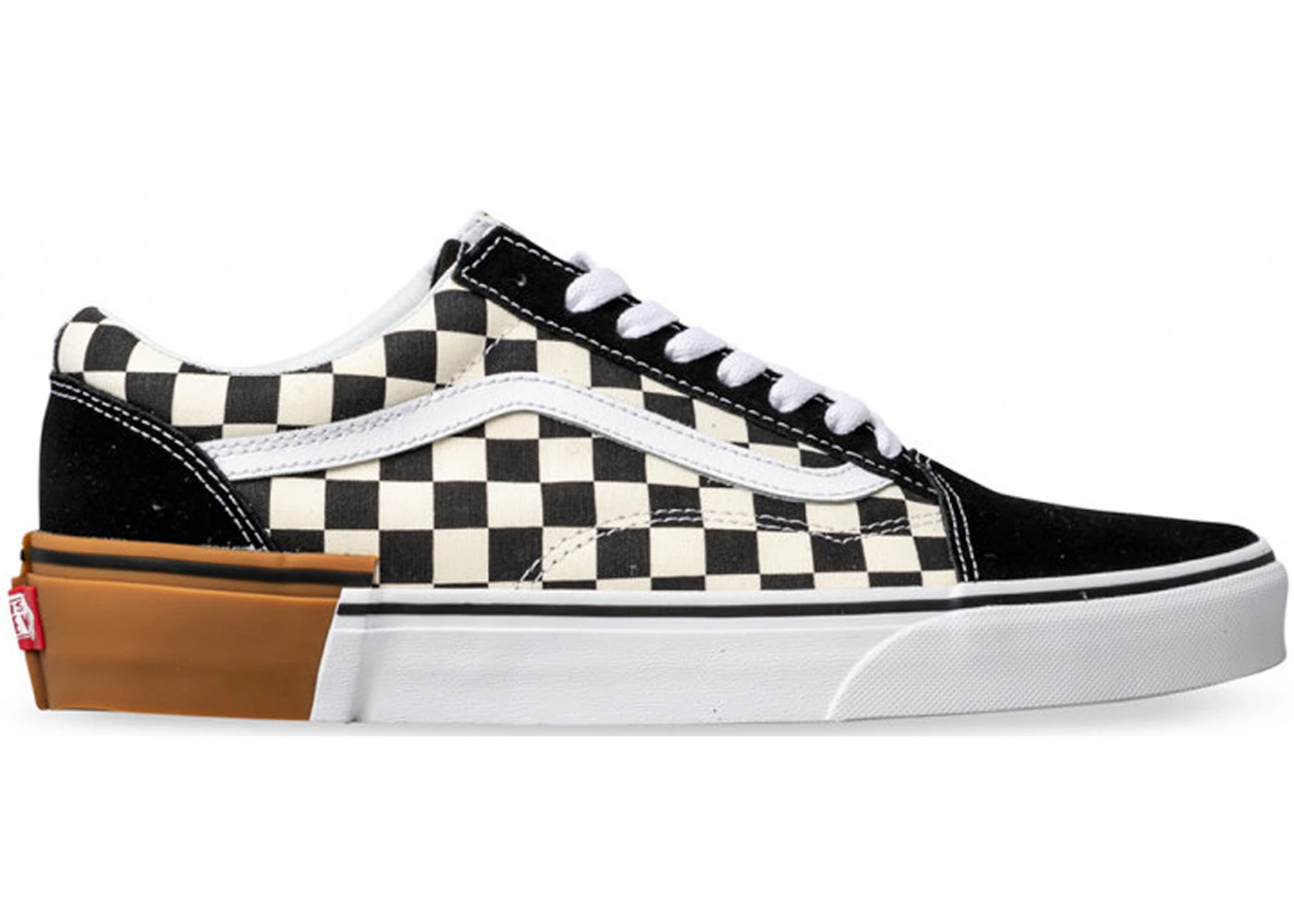 Vans old skool checkerboard top weiß