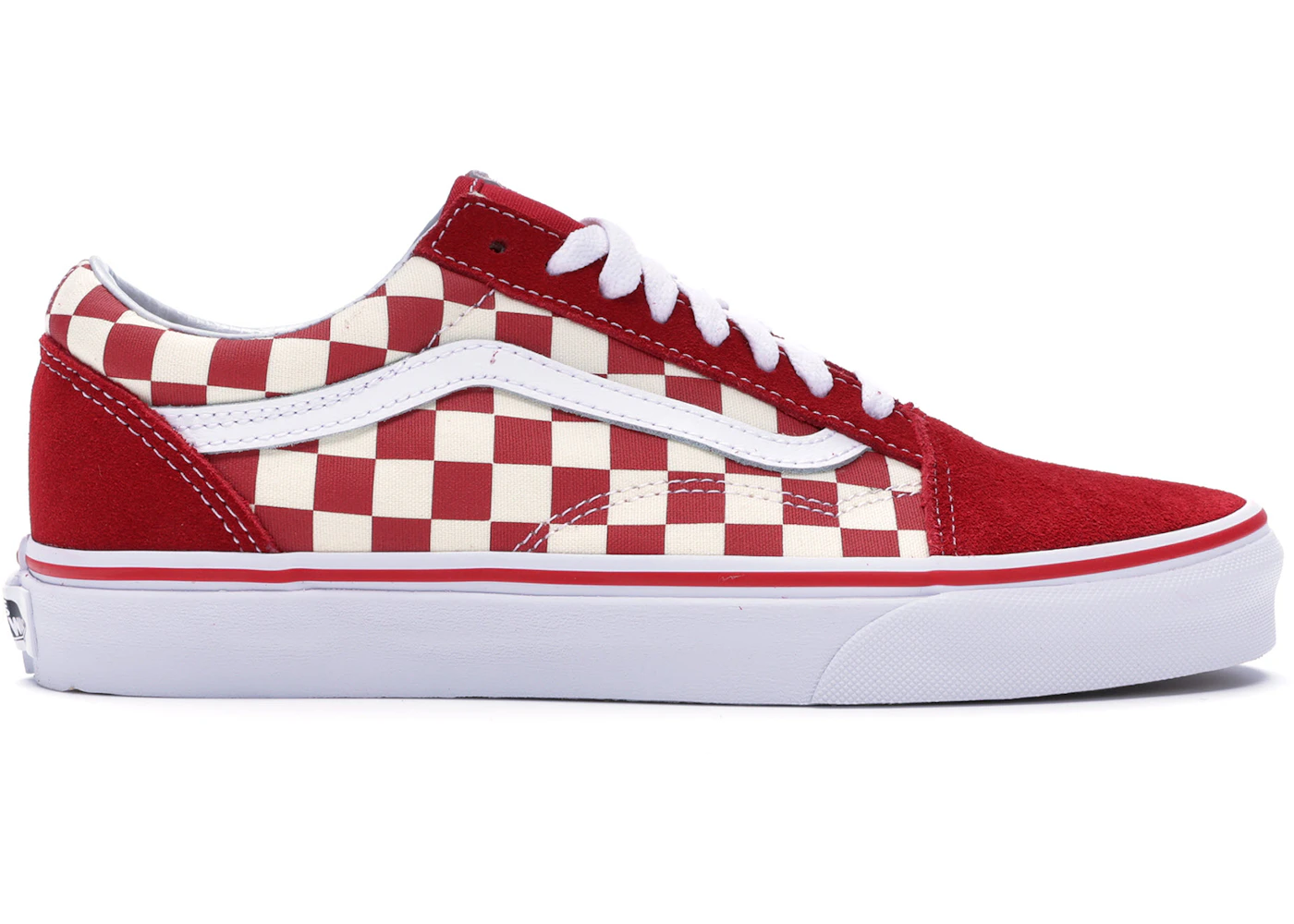 Vans Old Skool Checkerboard Racing Red Men's VN0A38G1P0T US