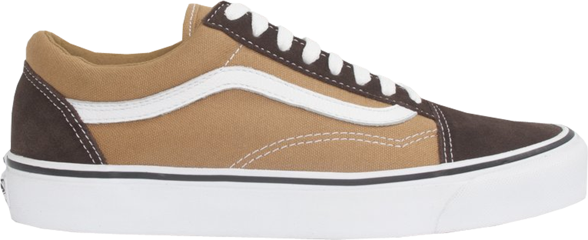 white and brown vans