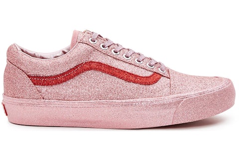 Hot pink glitter vans shop