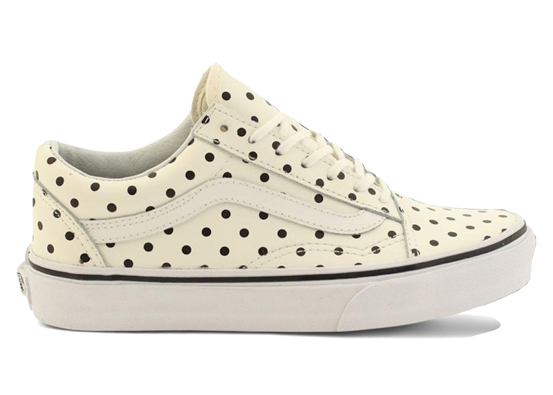 Pre-owned Vans Old Skool Leather Polka Dot (women's) Sneakers In White/polka Dots