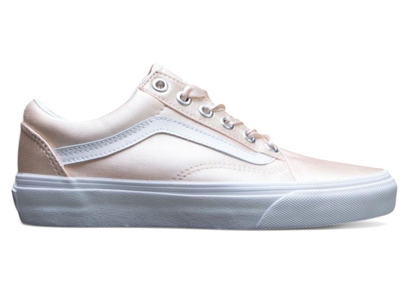 Pre-owned Vans Old Skool Lux Satin (women's) Sneakers In Blush/true White In Multi