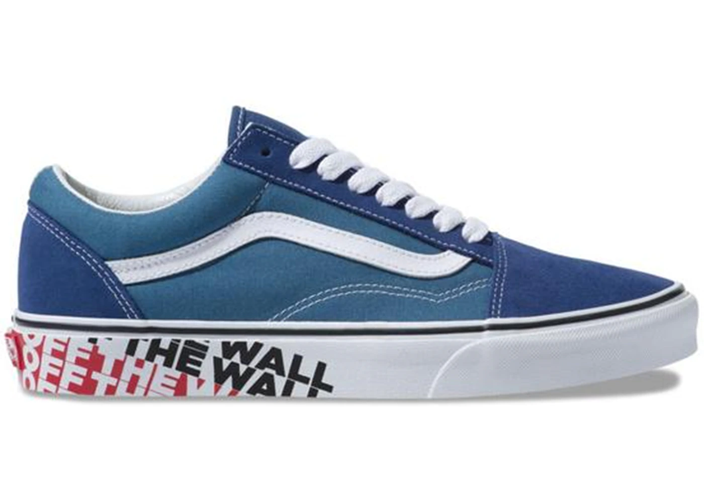 Blue off the wall best sale vans