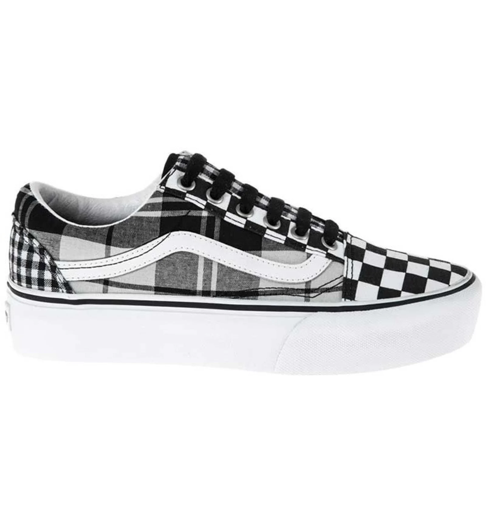 Vans old top skool checkered platform