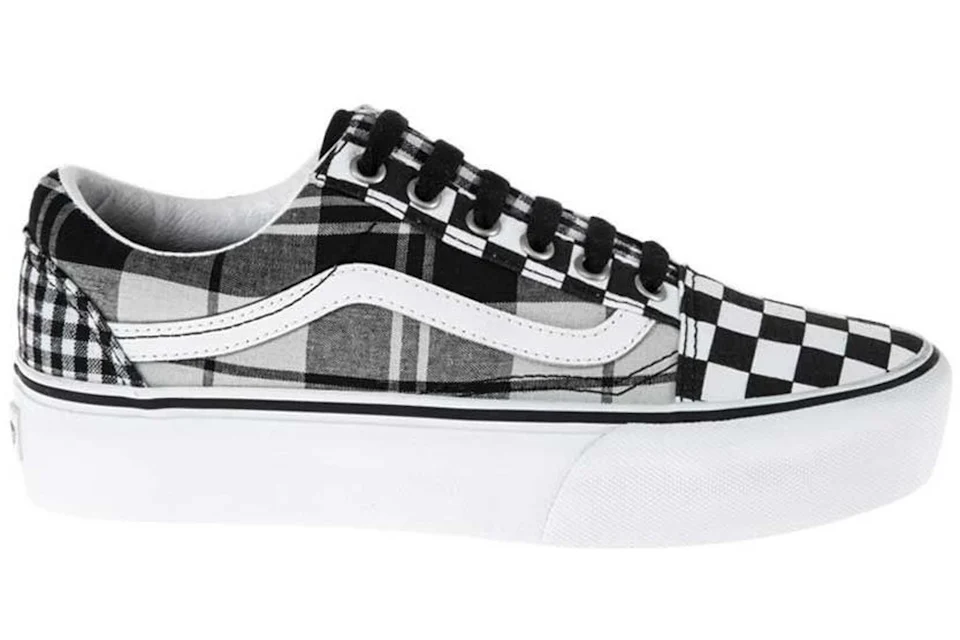 Vans Old Skool Platform Plaid Checkerboard Women s