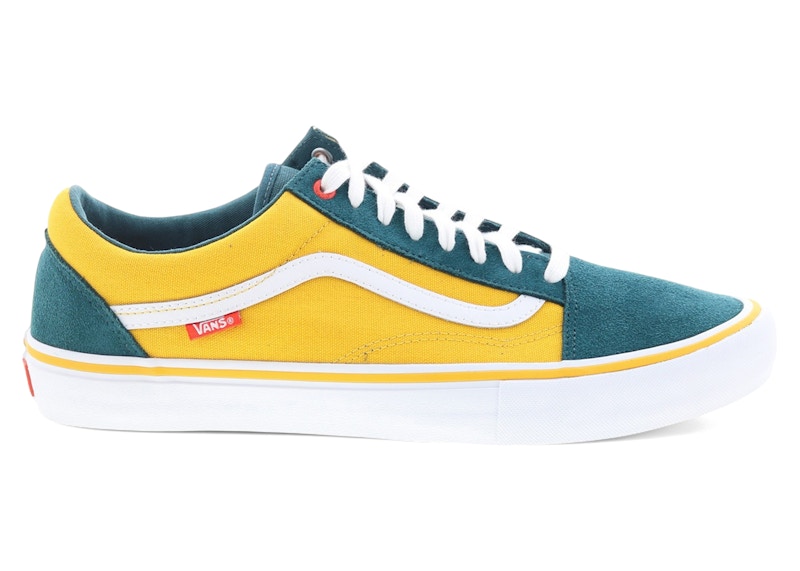 Pre-owned Vans Men's  Old Skool Pro Sneakers In Atlantic/gold
