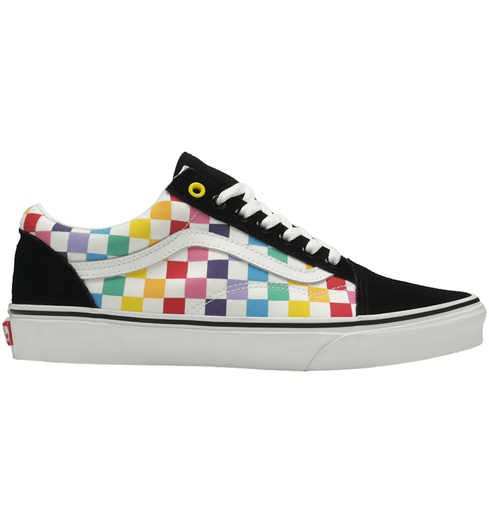 Vans checkered shoes rainbow Clearance