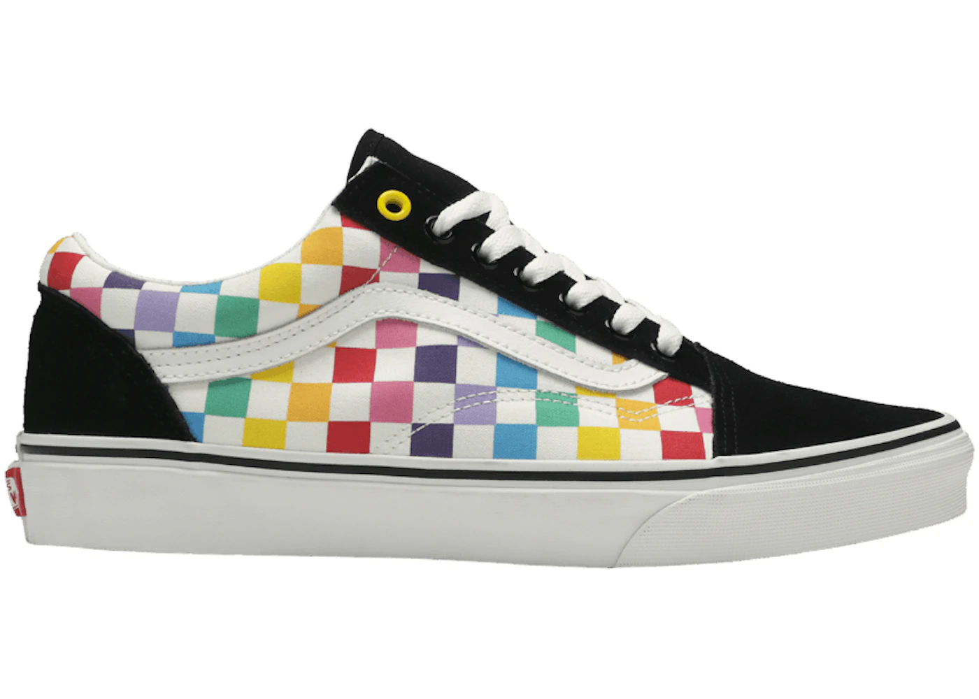 Rainbow black checkered vans Clearance