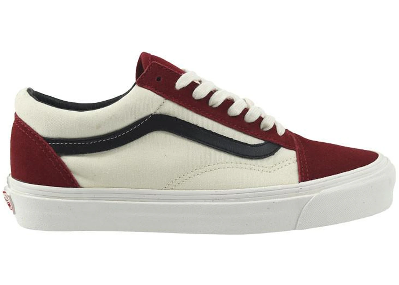 Red on sale leather vans