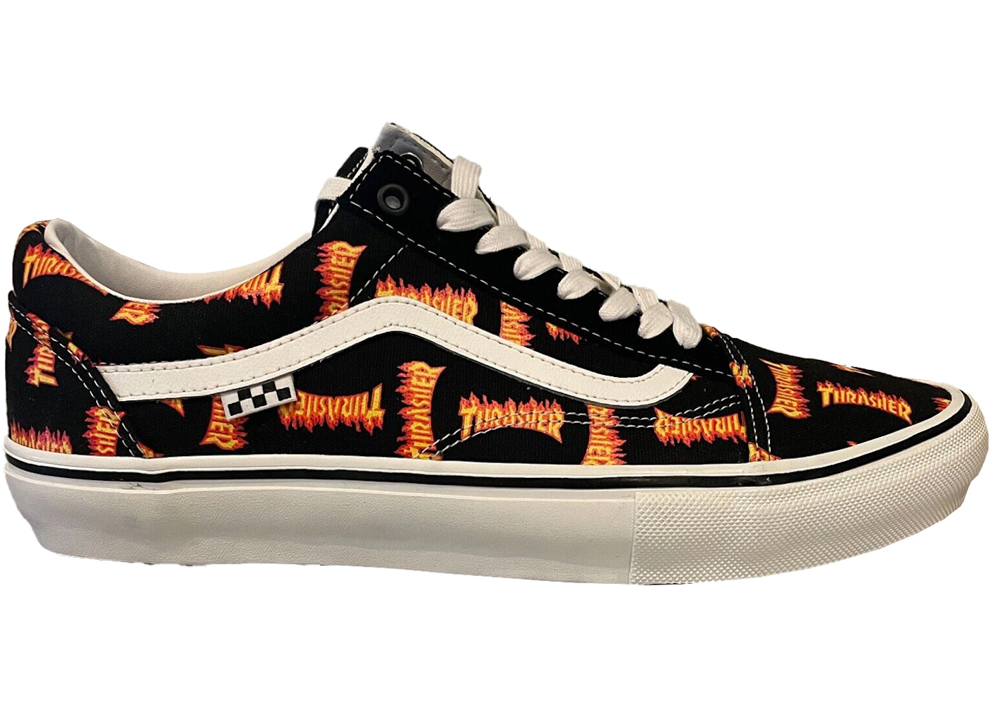 Vans with flames thrasher Clearance