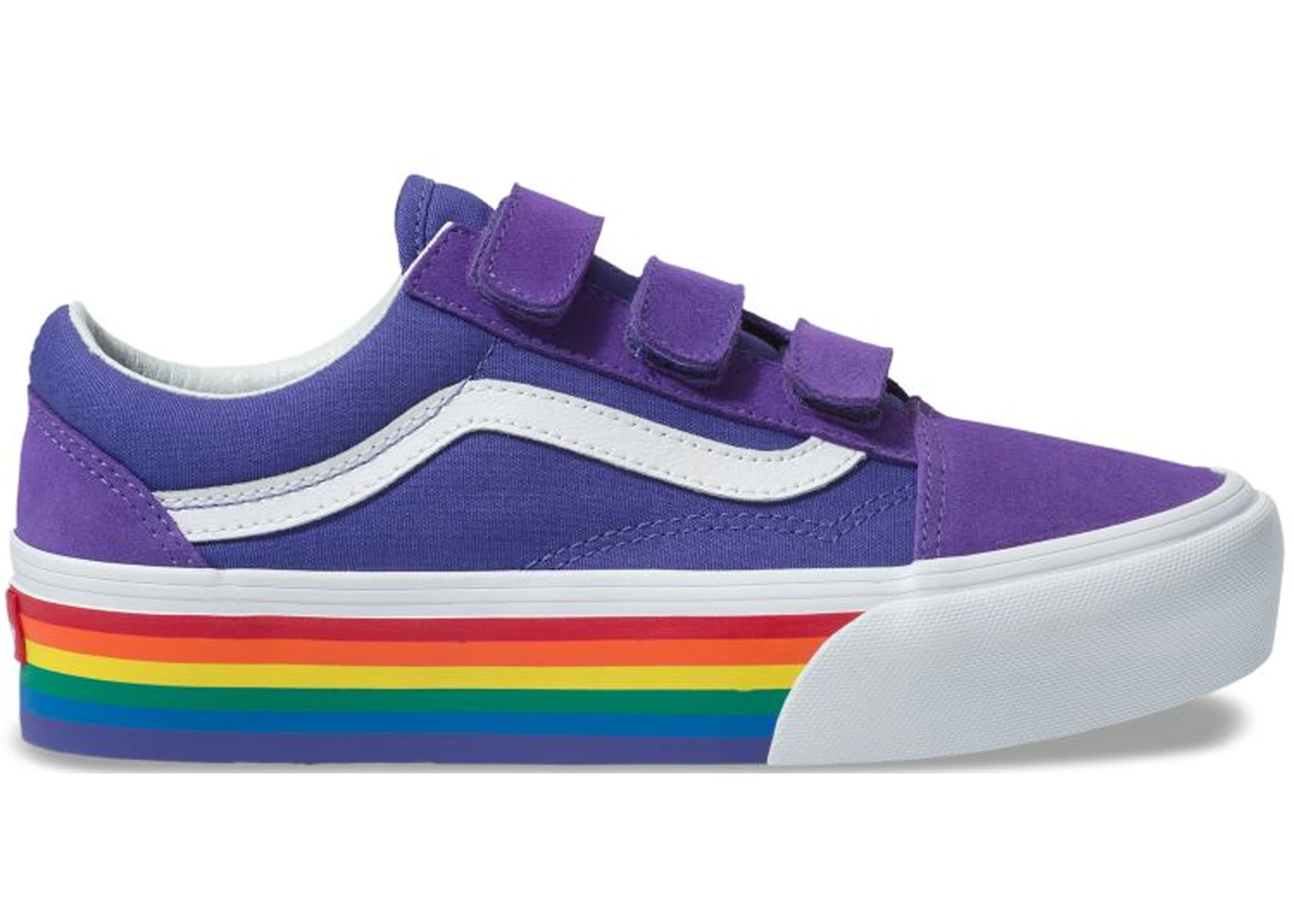 Multicolor hot sale platform vans