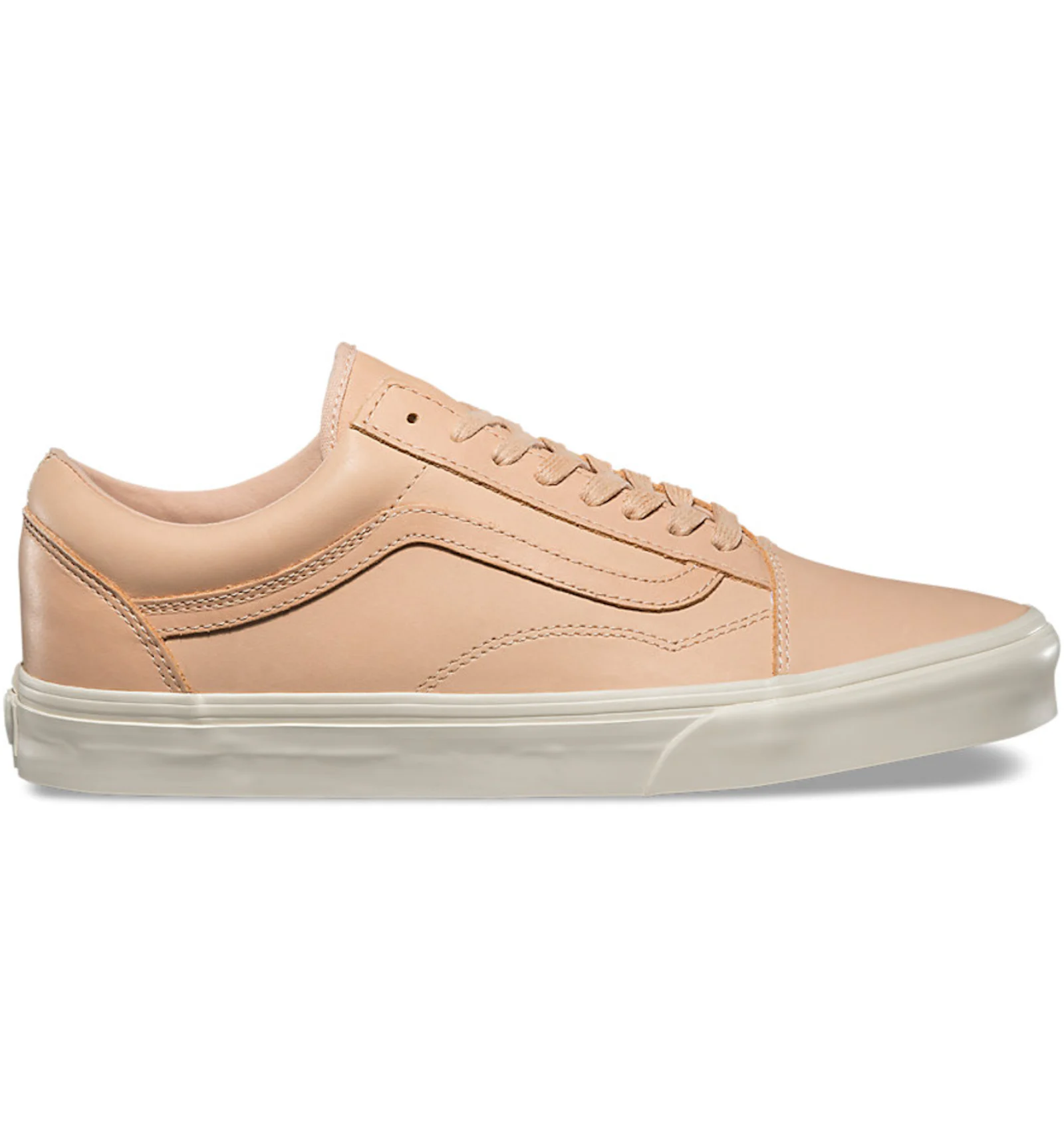 Tan leather top vans old skool