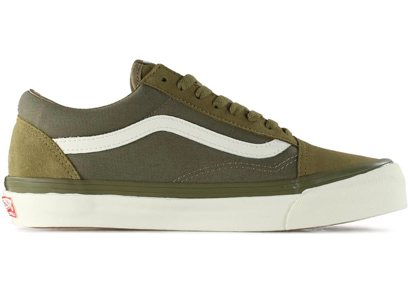 Vans old skool top green and brown