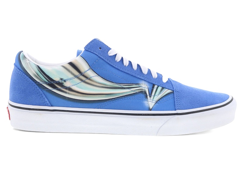 Vans Old Skool Warp Nebula Blue Chrome Men's - VN0A4U3B21P - US