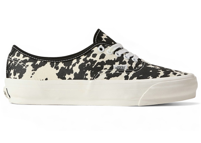 Pre-owned Vans Men's Premium Authentic Sneakers In Cow Black/white