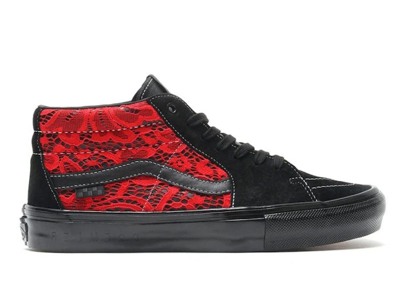 Vans mid shop top red