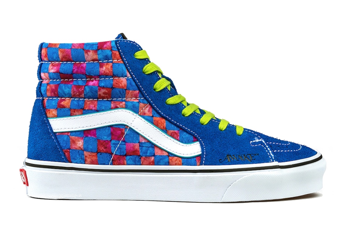 Click to view more detailed imagery on our partner's website Pre-owned Vans Sk8-hi Awake Ny Blue In Blue/red/lime