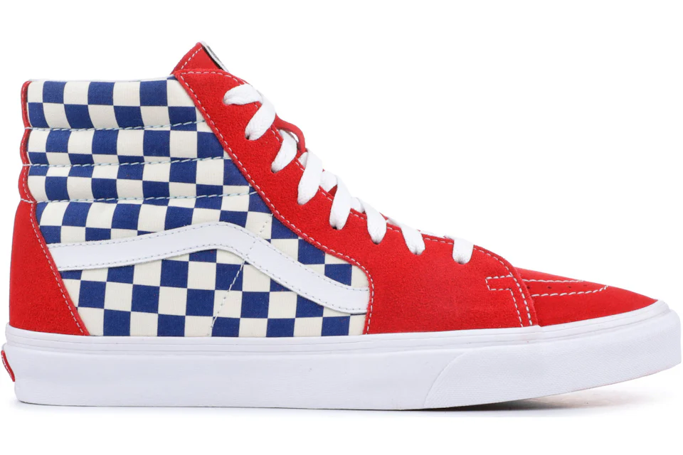 Vans sk8 top hi blue checkerboard