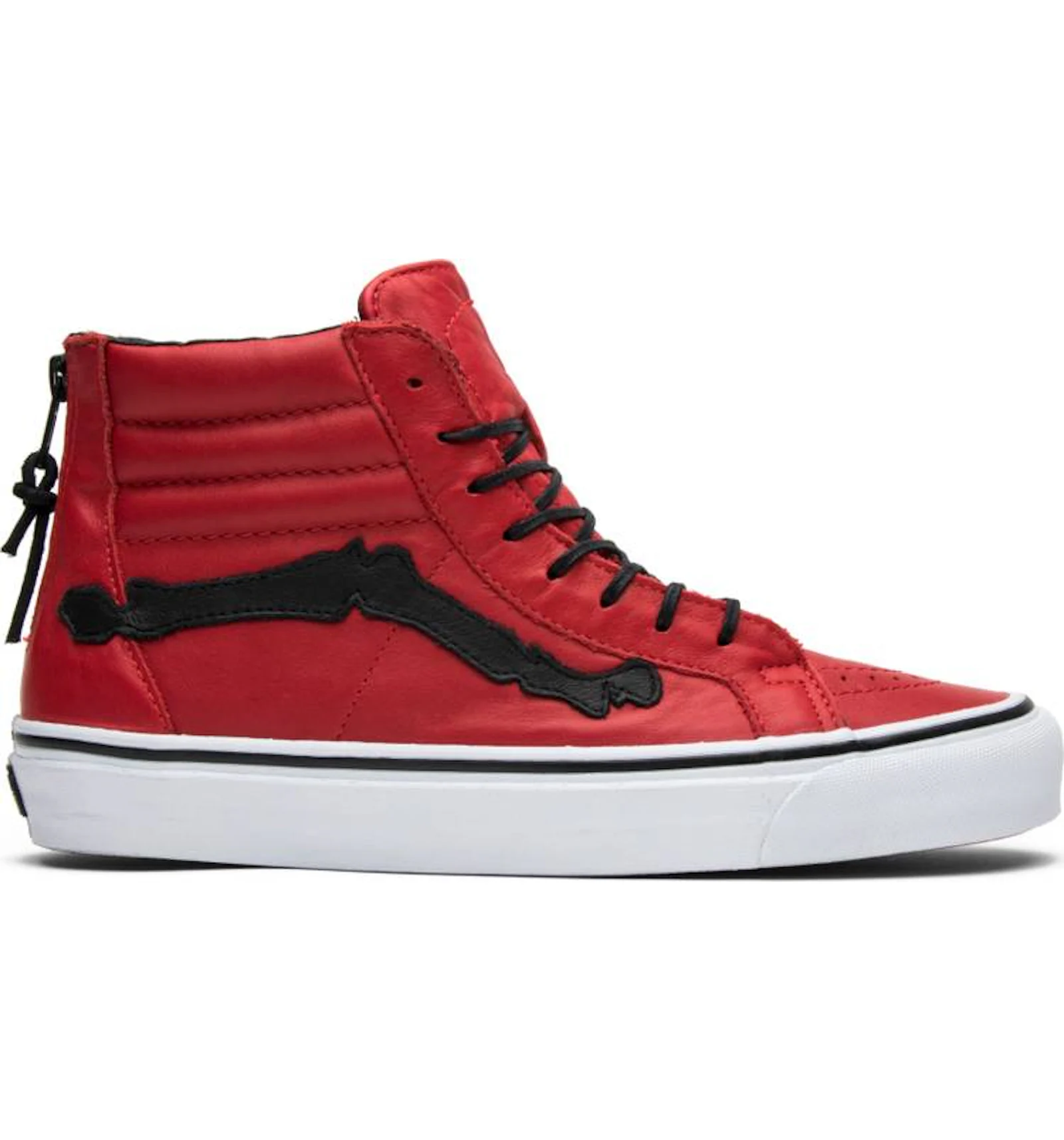 Red sk8 hi vans on feet sales
