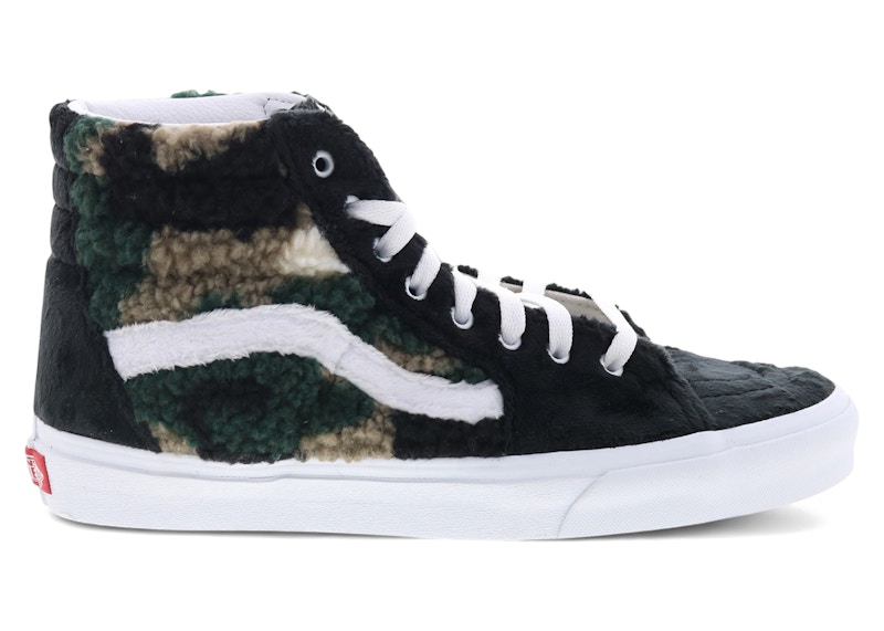 Pre-owned Vans Men's Sk8hi Sherpa Sneakers In Camo/black In Multi