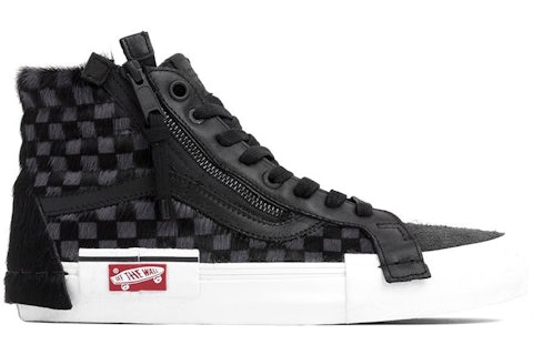 Vans Sk8-Hi Gorra Pony Negro Tablero de Cuadros Hombre