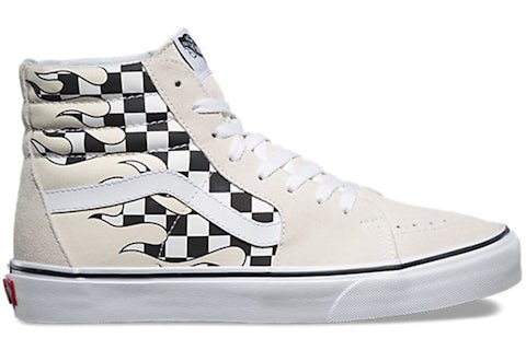 Vans Sk8-Hi Checkerboard Flame White Men's VN0A38GERX7 US