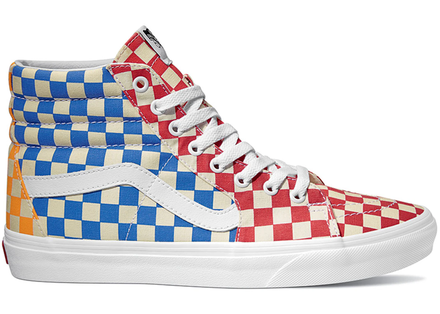 Red blue checkered vans online