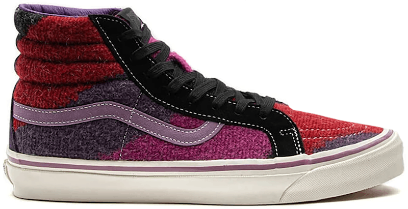 vans sk8 hi black and pink