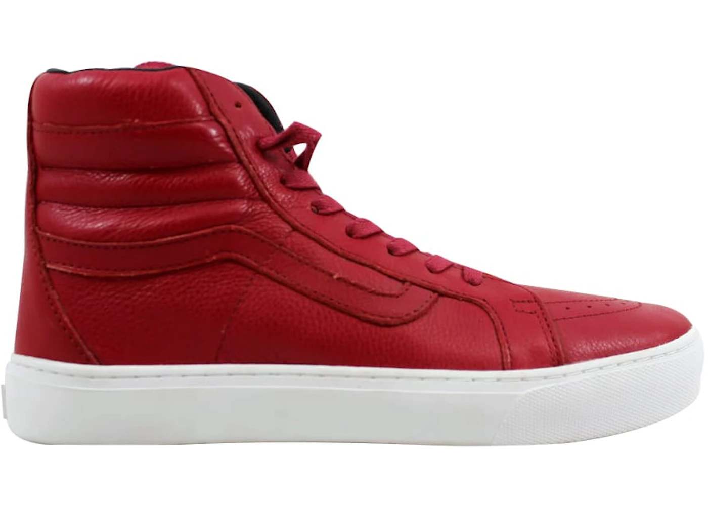 Leather vans red Clearance