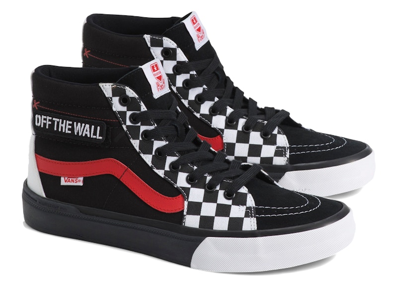 Men's Vans Sk8Hi FANAYOH BMX Sneakers in Black/White/Red