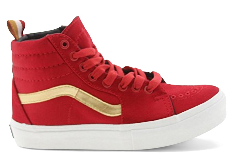Vans Sk8-Hi LX HUF Satin High Risk Red Gold - VN0D6QH5A