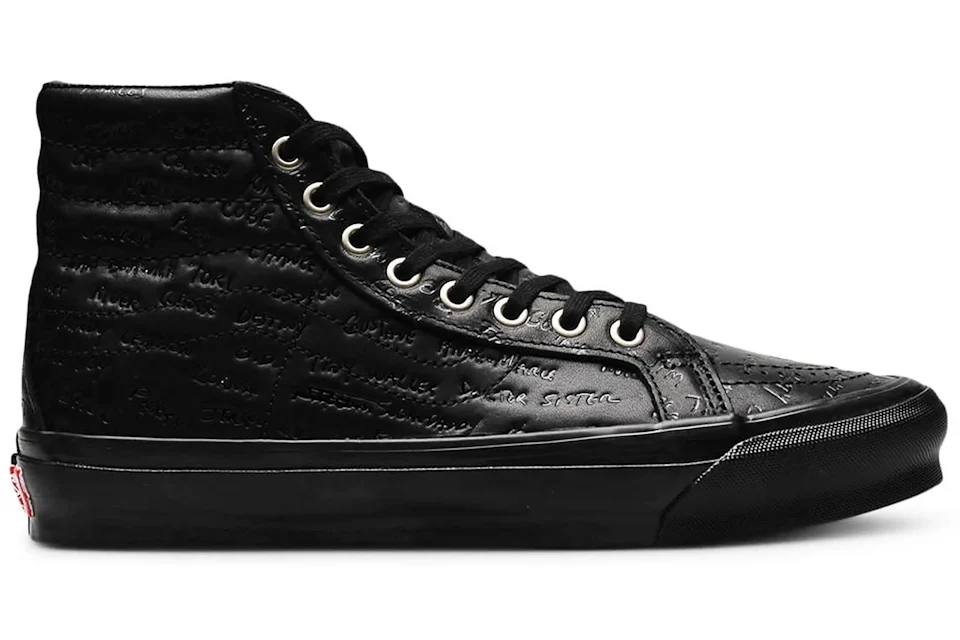Vans sk8 discount hi black leather