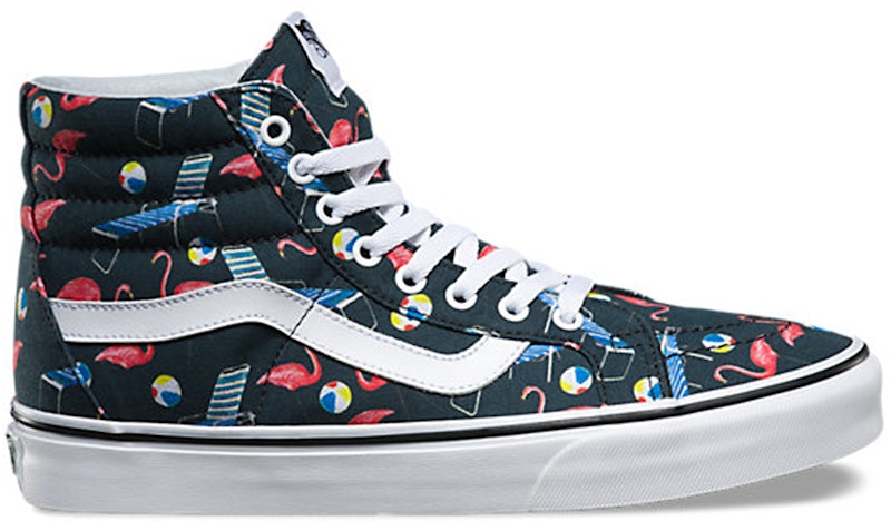 Men's Vans Sk8Hi Pool Vibes Sneakers in Black/True White