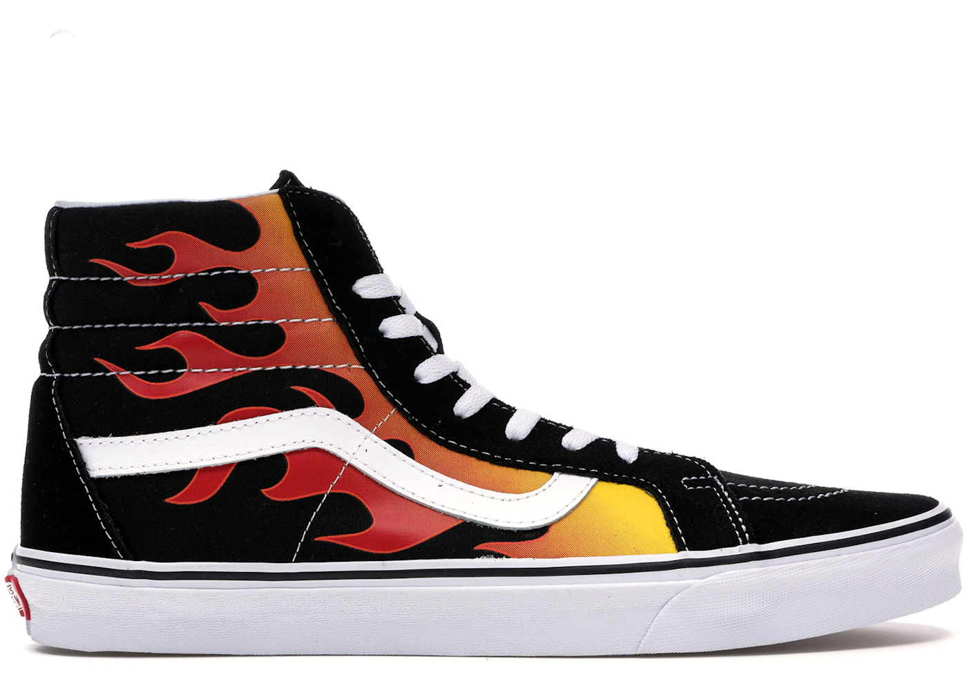 Vans Clearance Vans Shoes Fire Design Vans Sk8-Hi Re-Issue Flames