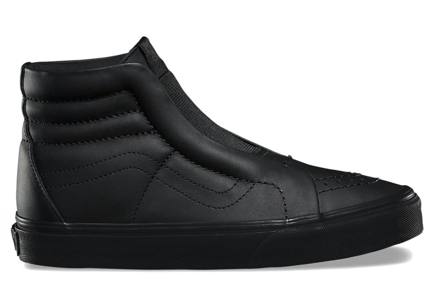 Vans Sk8-Hi Reissue Laceless Leather Black (Women's) VN0DPNL3A US