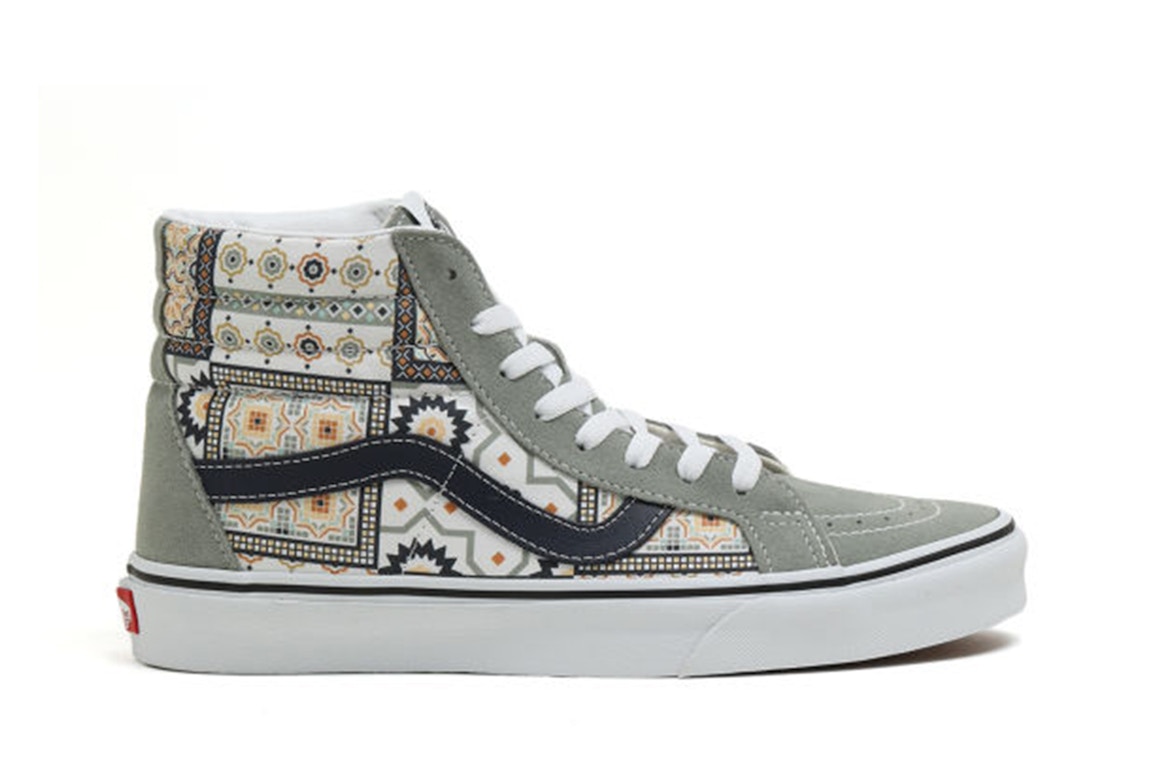 Click to view more detailed imagery on our partner's website Pre-owned Vans Sk8-hi Reissue Morocccan Tile Dark Khaki