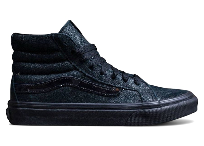 Vans Sk8-Hi Slim Patent Crackle Black (Women's) - VN02R2M1L - US