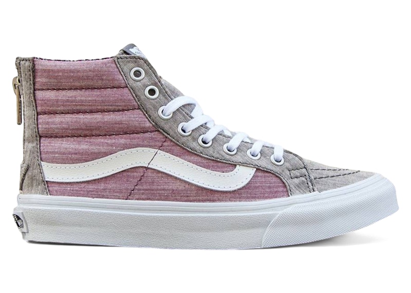 レビューの多い高評価商品特集！ Vans Sk8-Hi Slim Zip Floral Chambray Grey True White 小物