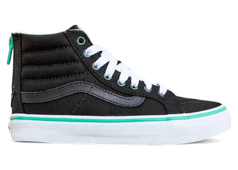 Pre-owned Vans Sk8hi Slim Zip Iridescent Eyelets (women's) Sneakers In Black