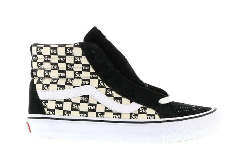 Vans Sk8-Hi Supreme Black Checker Logo