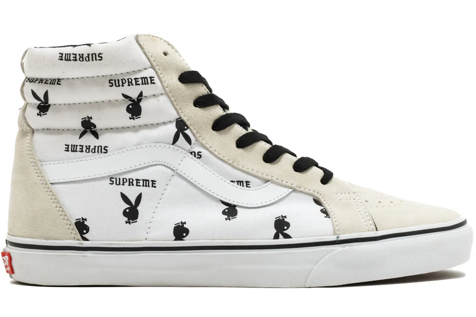 Vans Sk8 Hi Supreme x Playboy White Men s VN 0TVMD70 US