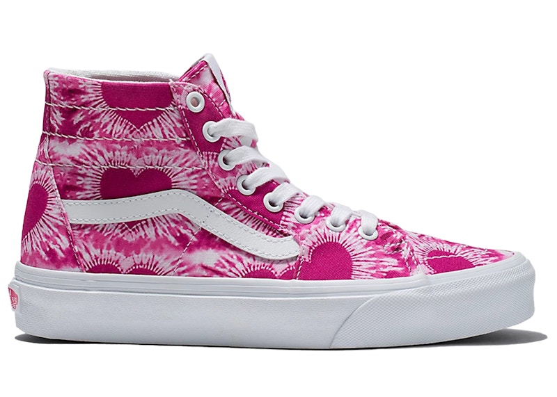 Vans Sk8-Hi Tapered Tie Dye Hearts Fuchsia - PVN0A5KRUVDH - US